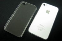 iPhone４　iPhone4S用プラスチックケースカバー 無地透明　スマホケース