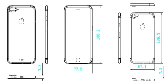 がっかり 新たな図面が流出 結局 Iphone 7の見た目やサイズはiphone