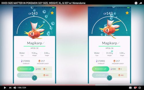 ポケモン Go ポケモンのサイズはステータスに関係無し 海外ユーザーが検証 カミアプ Appleのニュースやit系の情報をお届け