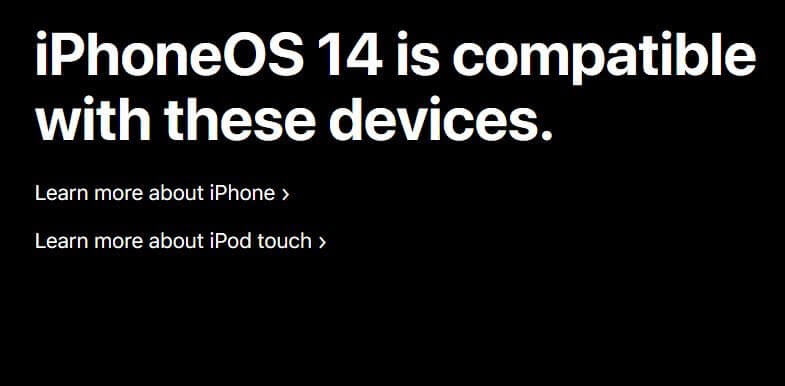 Ios14対応のデバイス一覧がapple公式サイトにフライングで掲載か カミアプ Appleのニュースやit系の情報をお届け